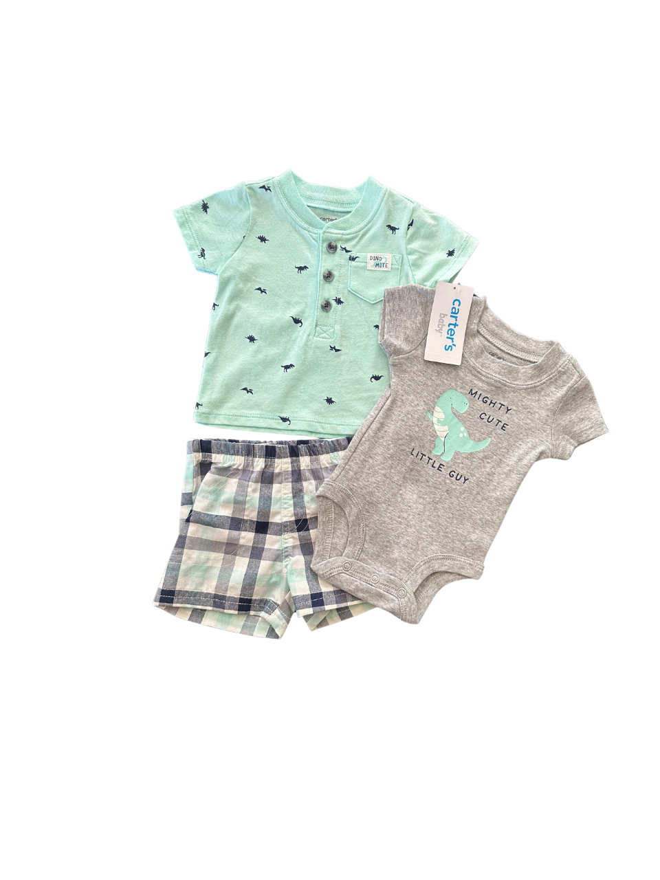 Set 3 piezas bebe Carter´s menta